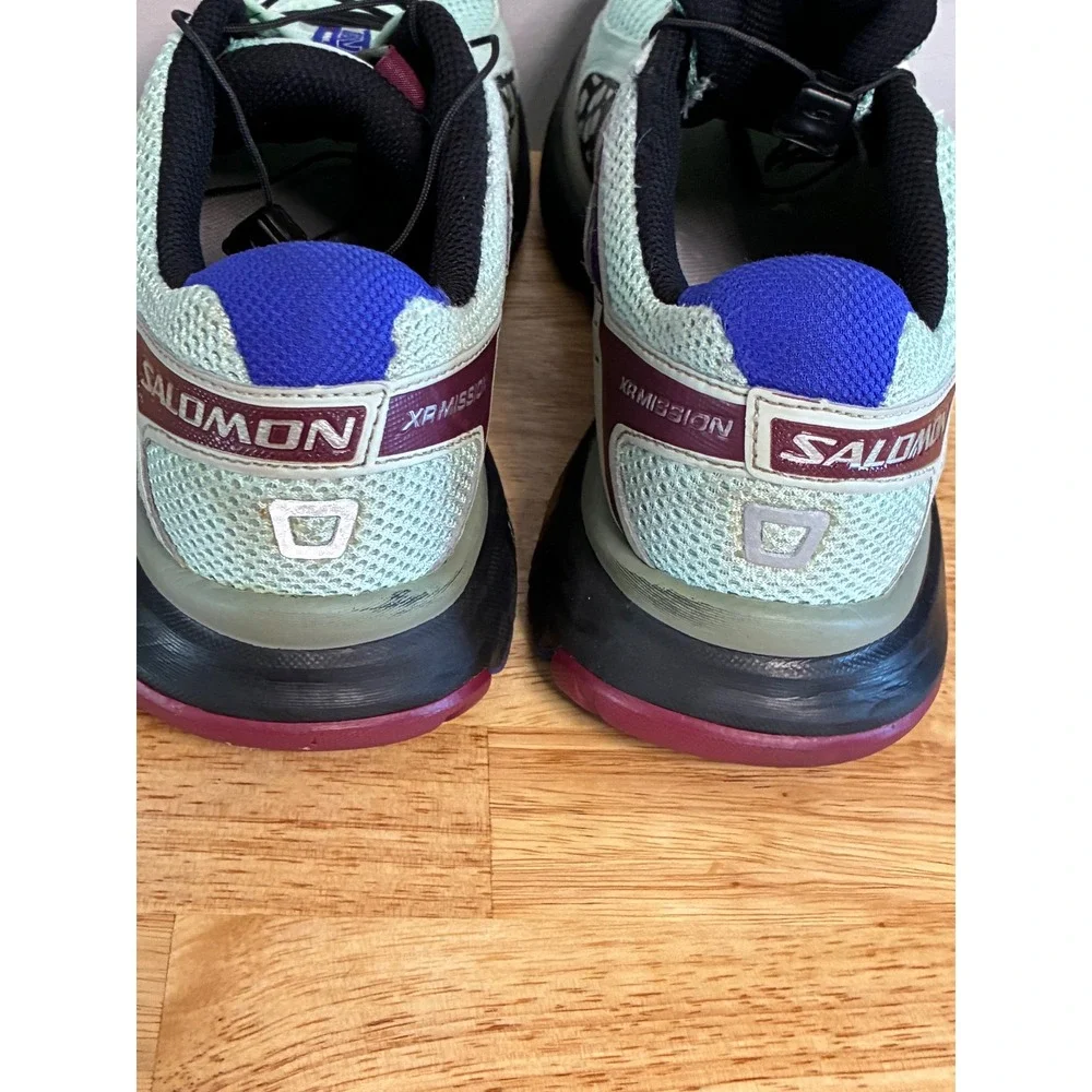 Salomon XR Mission Women Trail Running Shoes Aqua Purple 355485 Size 10.5